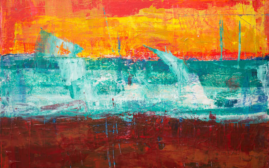 Fortuitous Inspired Abstract Painting Wallpaper