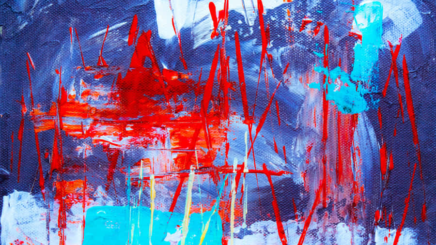 Fortuitous Inspired Design Red Painting Wallpaper