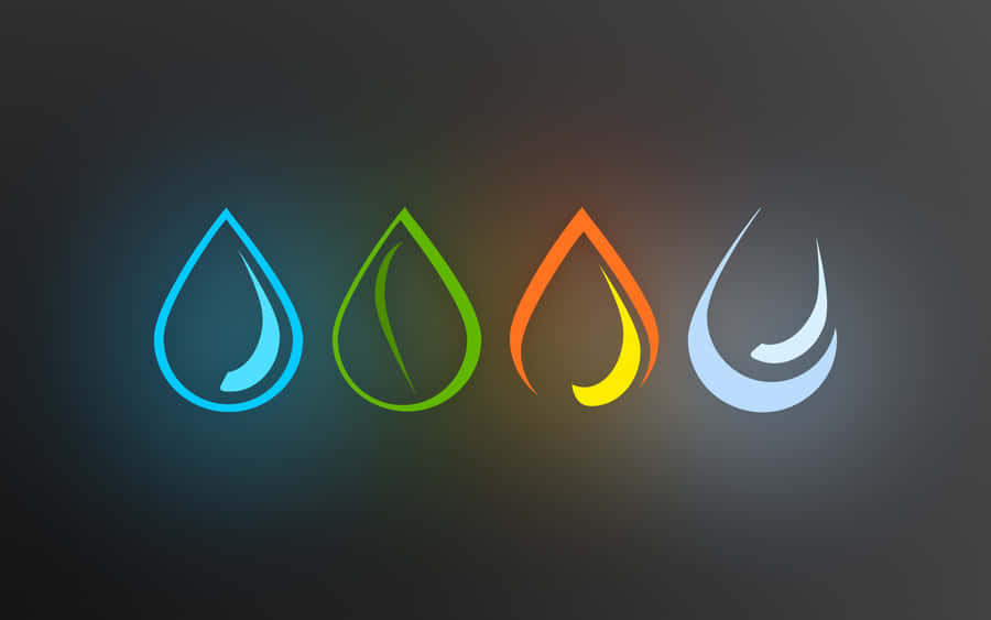 Four Element Drops Abstract Wallpaper