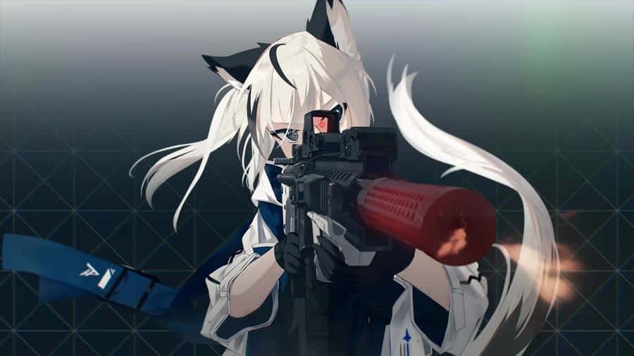 Fox Girl Sniper Aim Wallpaper