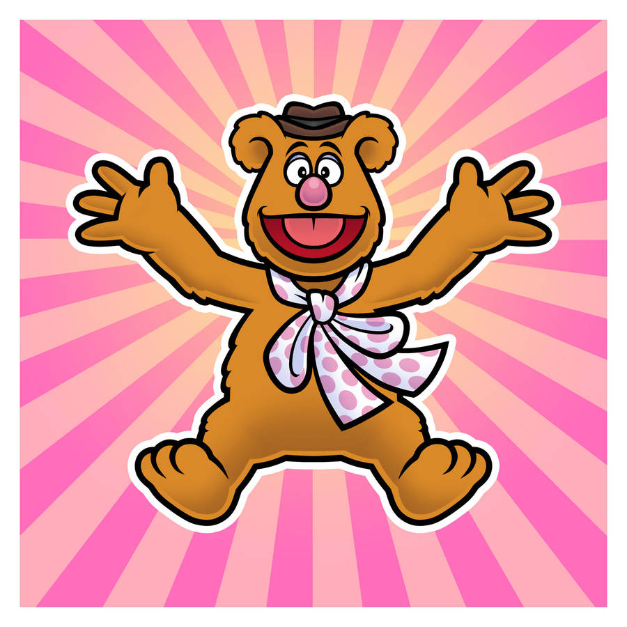 Fozzie Bear With Purple Scarf Wallpaper