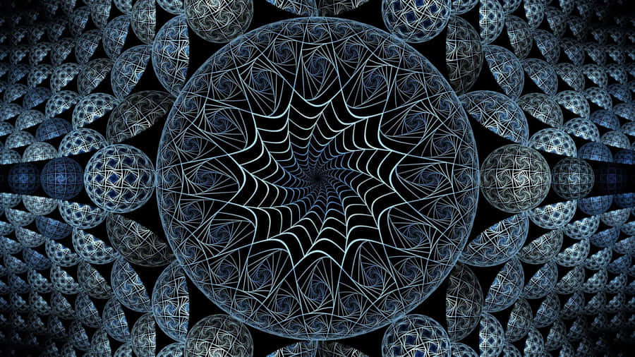 Fractal Spiral Web Sphere Wallpaper