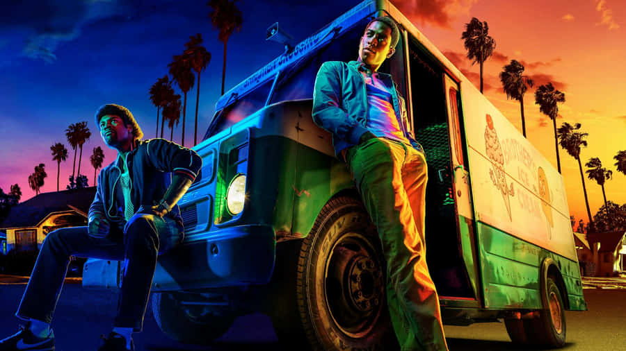 Franklin Saintand Ice Cream Truckat Dusk Wallpaper