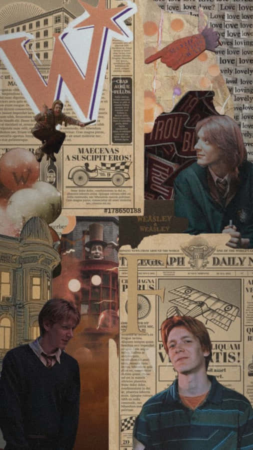 Fred Weasley Character Collage Wallpaper