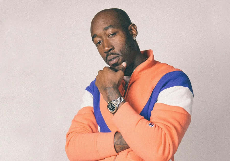 Freddie Gibbs Contemplative Pose Wallpaper