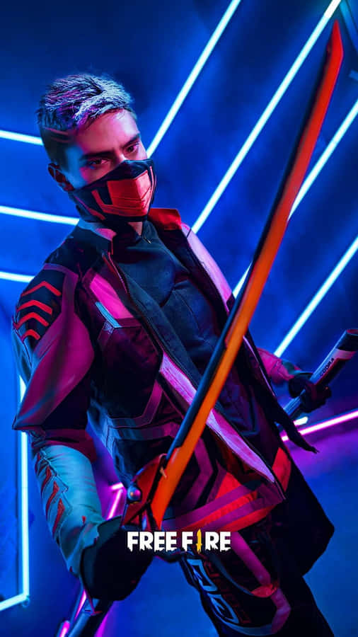 Free Fire Chrono Red Sword Wallpaper