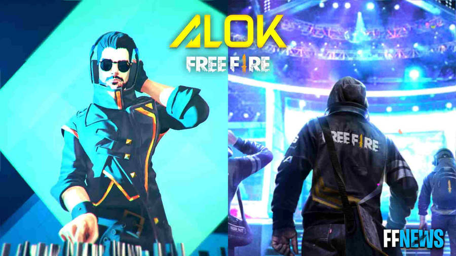 Free Fire Dj Alok Djing Split-screen Wallpaper