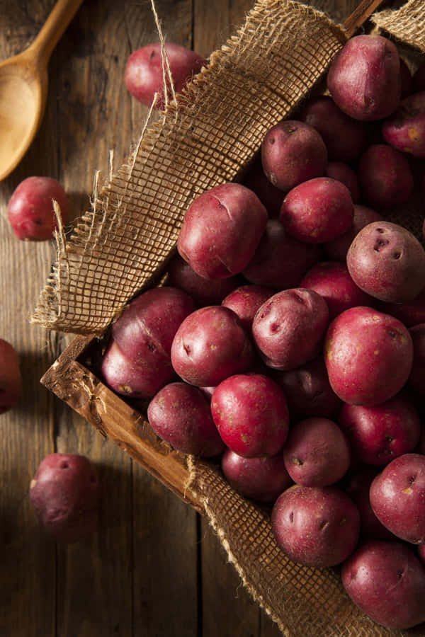Fresh And Vibrant Red Potatoes Wallpaper