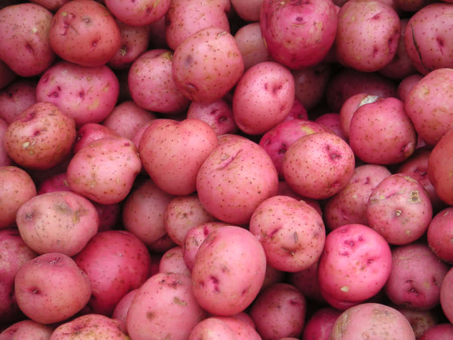 Fresh And Vibrant Red Potatoes Wallpaper