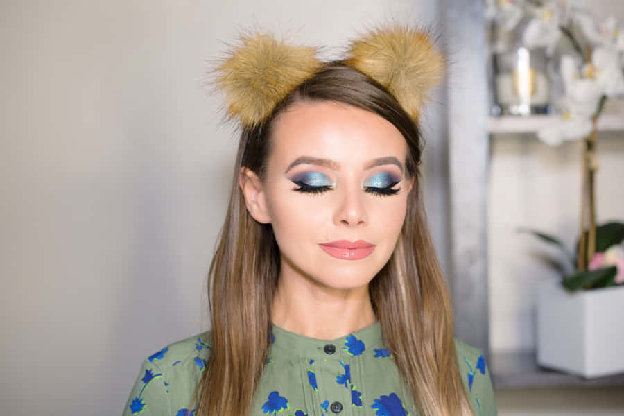 Fresh Spring Makeup Look On A Model Wallpaper