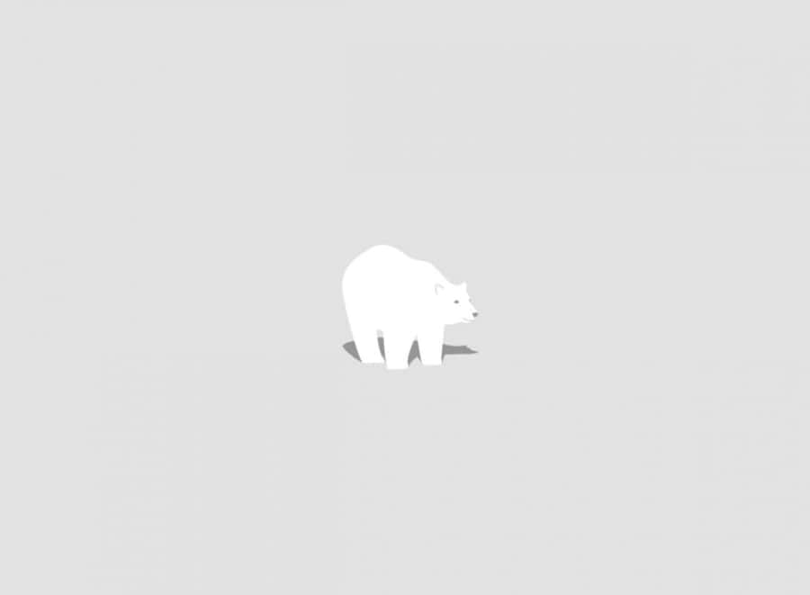 Friendly Cartoon Polar Bear Smiling In The Arctic Wallpaper