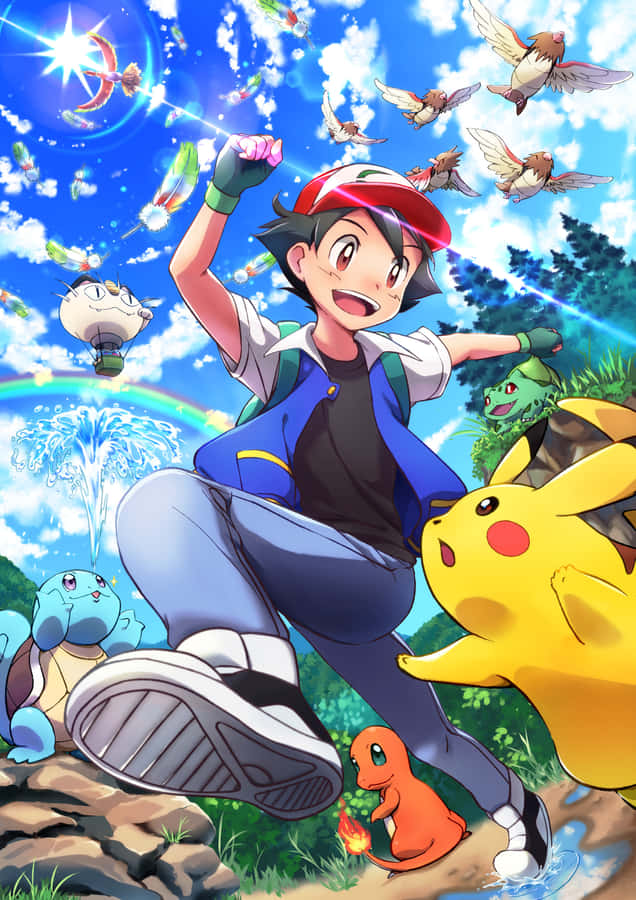 Friends For Life - Ash And Pikachu Wallpaper