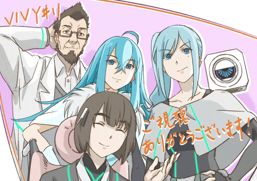 Friends Getting Together To Explore Ai's Power With Vivy. Wallpaper