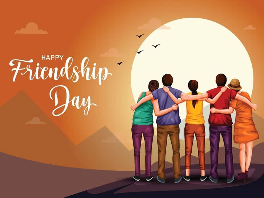 Friendship Day Celebration Illustration Wallpaper