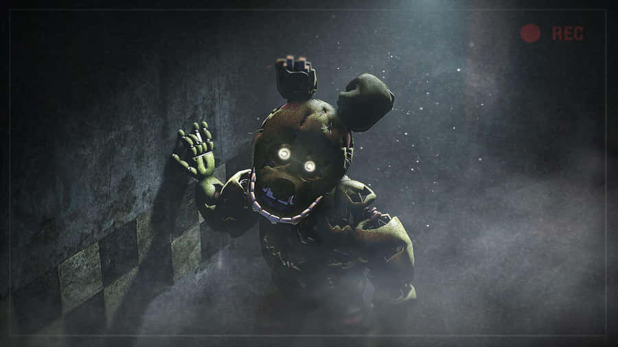 Frightening Springtrap Up Close - The Ultimate Five Nights At Freddy's Antagonist Wallpaper