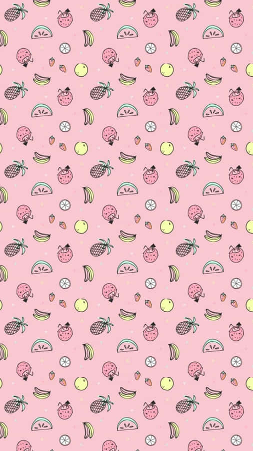 Fruit_ Pattern_ Pink_ Background Wallpaper