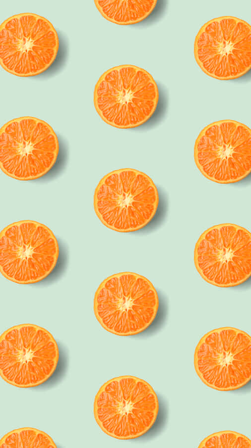 Fruit Slices Of Orange Iphone Wallpaper
