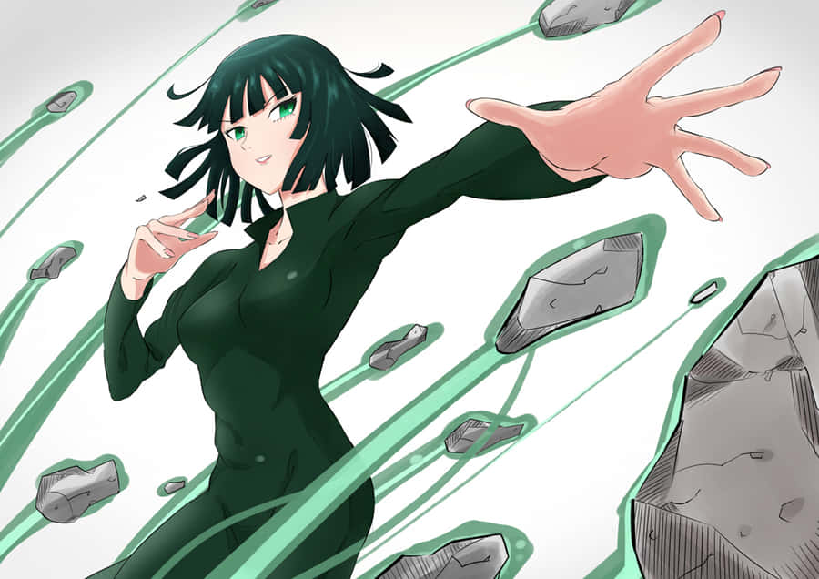 Fubuki Anime Character In Action Wallpaper