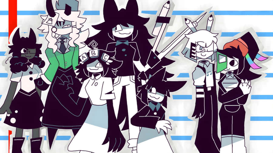 Fundamental Paper Education Characters Wallpaper