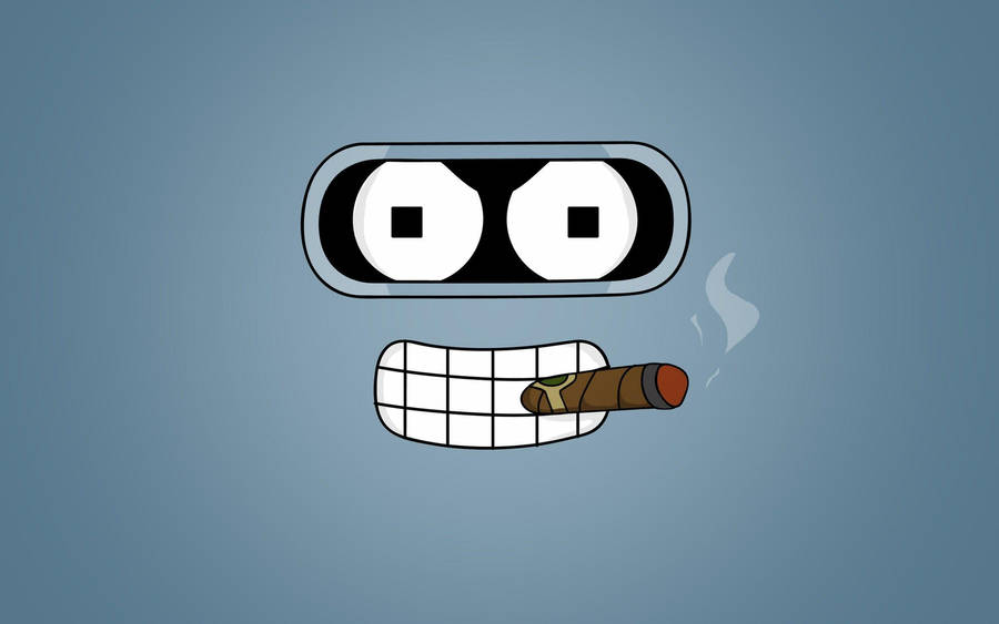 Futurama Bender Minimalist Fanart Wallpaper