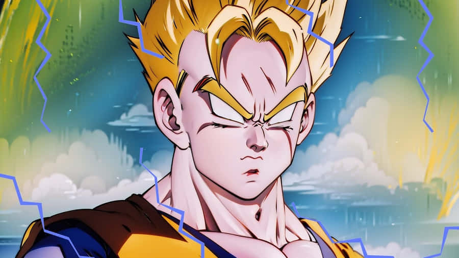 Future Gohan Super Saiyan Power Up Wallpaper