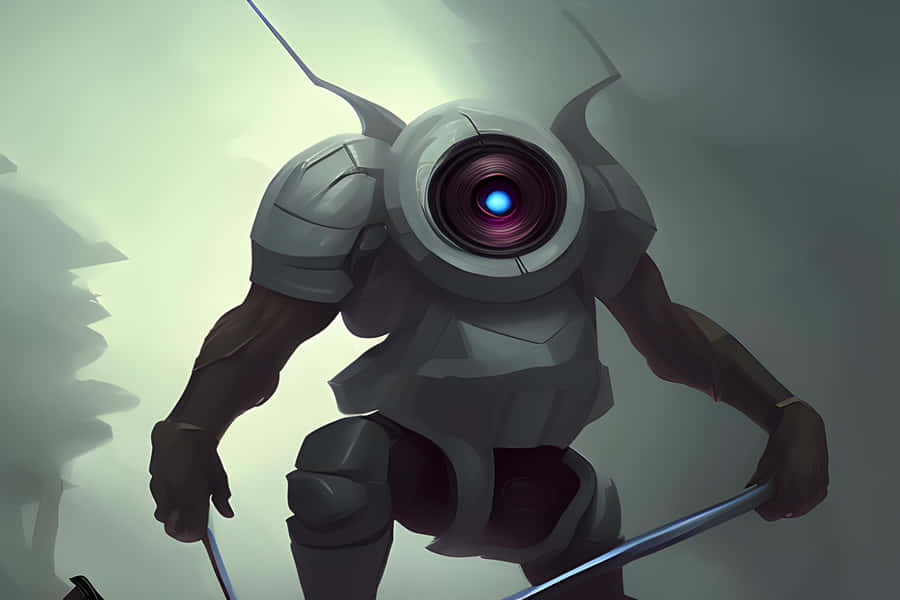 Futuristic_ Camera_ Eyed_ Titan Wallpaper