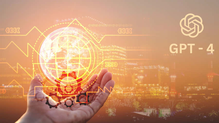 Futuristic Circuit Board Illustration Featuring Gpt-4 Wallpaper