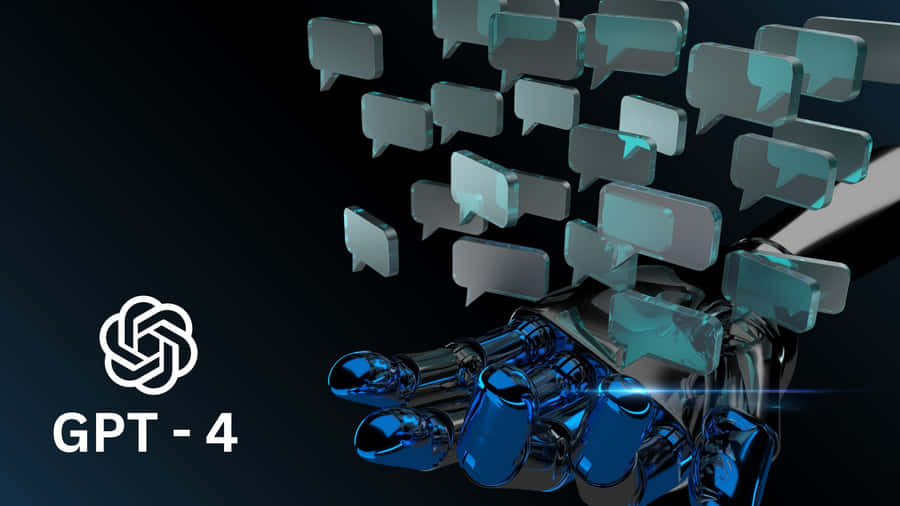 Futuristic Gpt-4 Ai Technology Concept Background Wallpaper