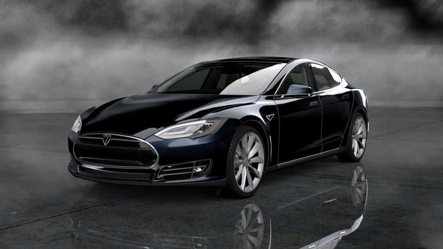 Futuristic Hybrid Car On The Road Wallpaper