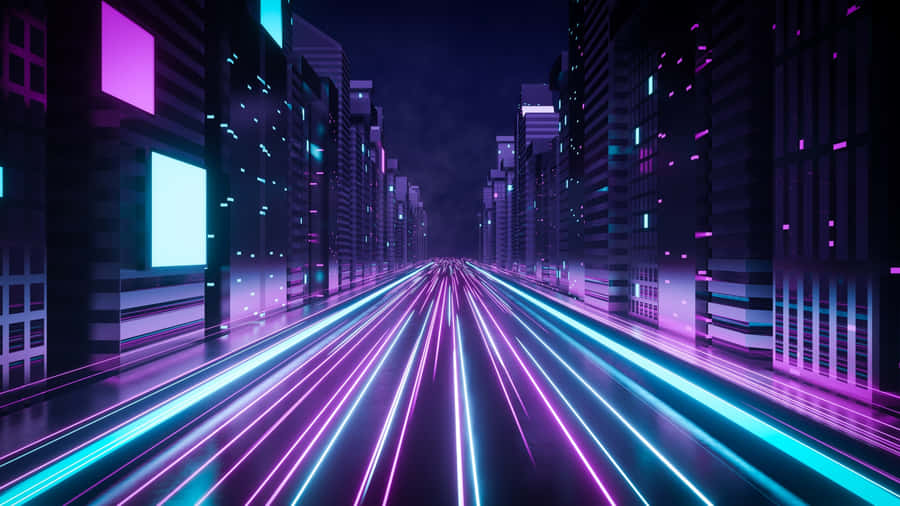Futuristic Metaverse Digital City Wallpaper