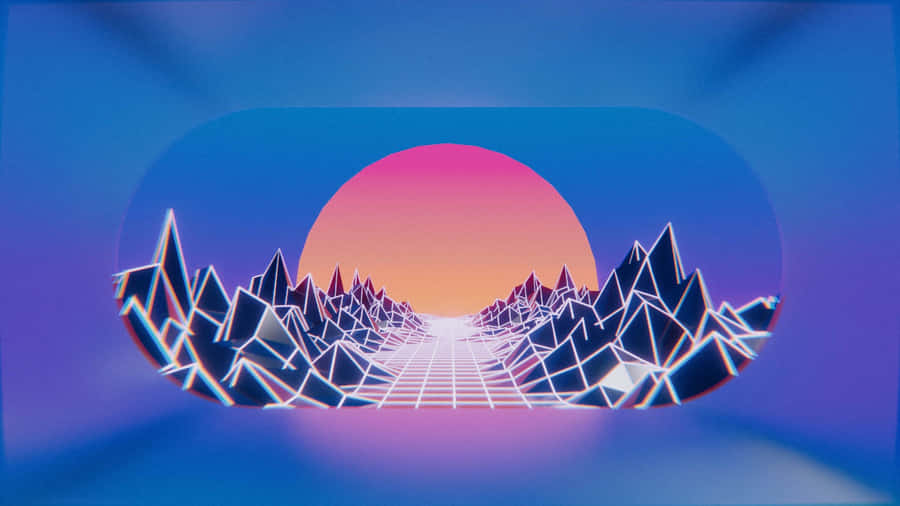 Futuristic Metaverse Landscape Wallpaper