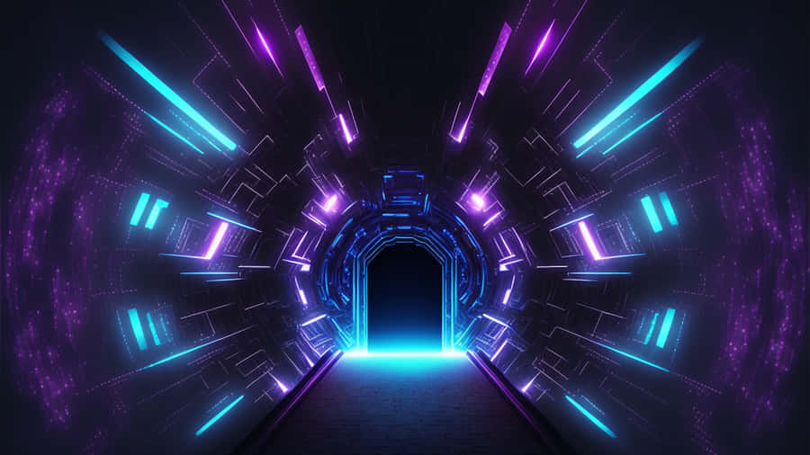 Futuristic Metaverse Portal Wallpaper