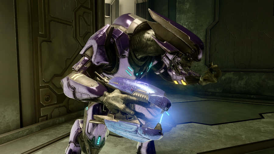 Futuristic Plasma Rifle In Action Wallpaper