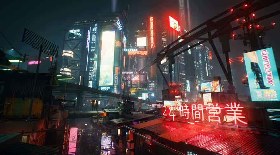 Futuristic Sci-fi Battle Scene In A Breathtaking Alien World Wallpaper