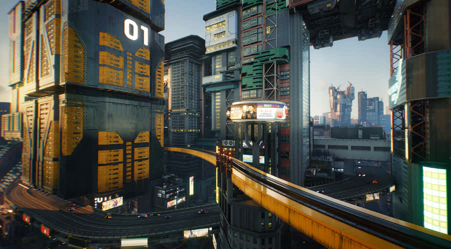 Futuristic Sci-fi Game Battle Scene Wallpaper