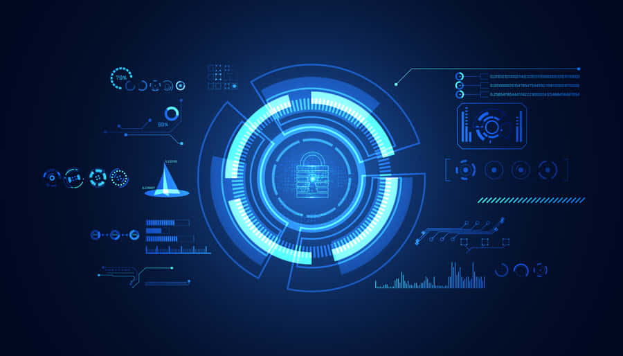 Futuristic Security Interface Concept Wallpaper