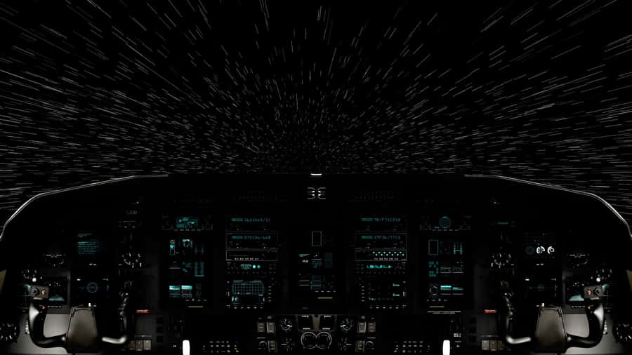 Futuristic Spaceship Cockpit View Wallpaper