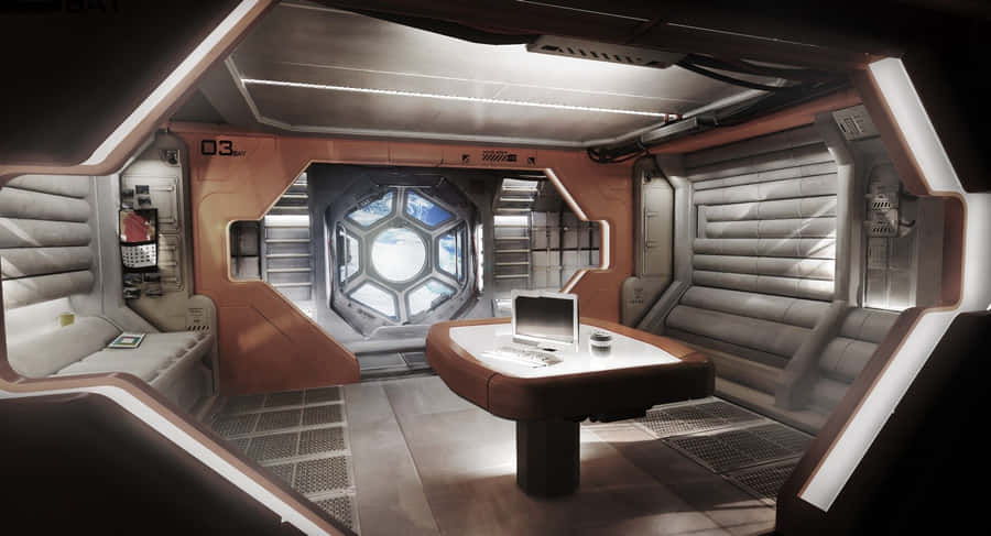 Futuristic Spaceship Crew Quarters.jpg Wallpaper