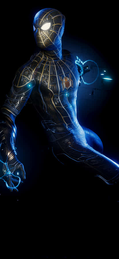Futuristic Spider Suit Design Wallpaper
