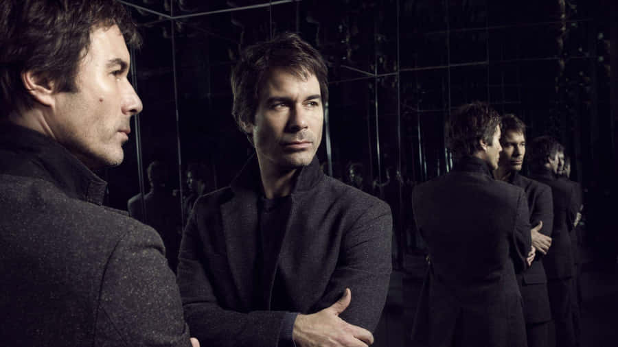 Futuristic, Vibrant Eye With Holographic Elements Wallpaper