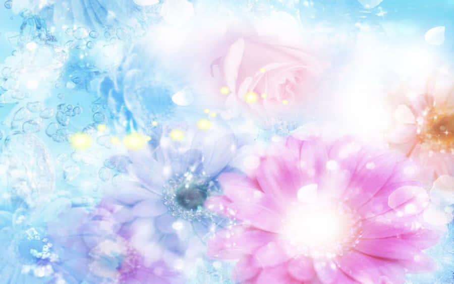 Fuzzy Flowers Wallpaper
