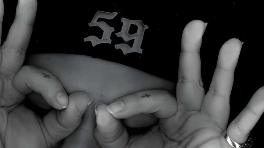 G59 Hand Sign Display Wallpaper
