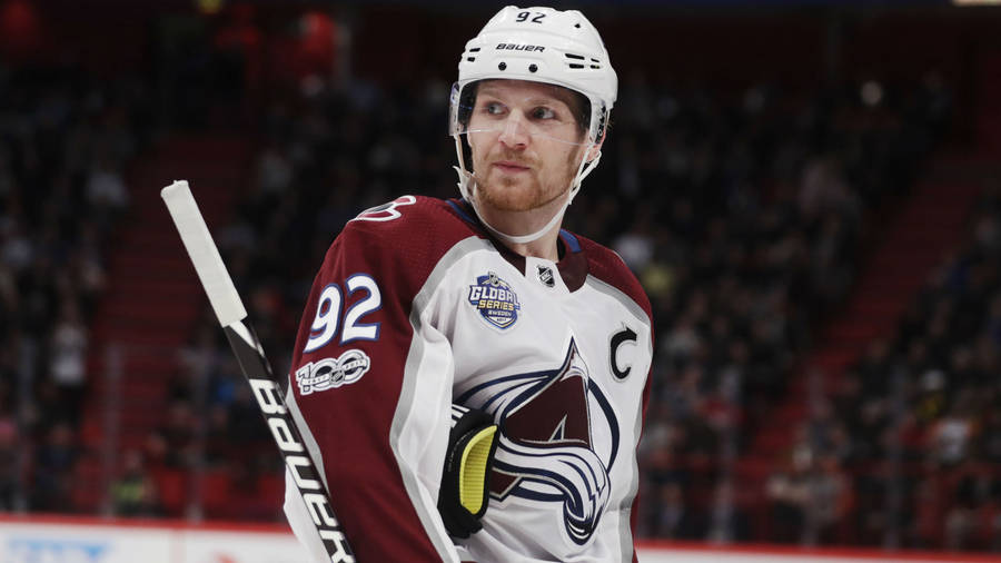 Gabriel Landeskog, Distinguished Colorado Avalanche Left Winger, In Action Wallpaper