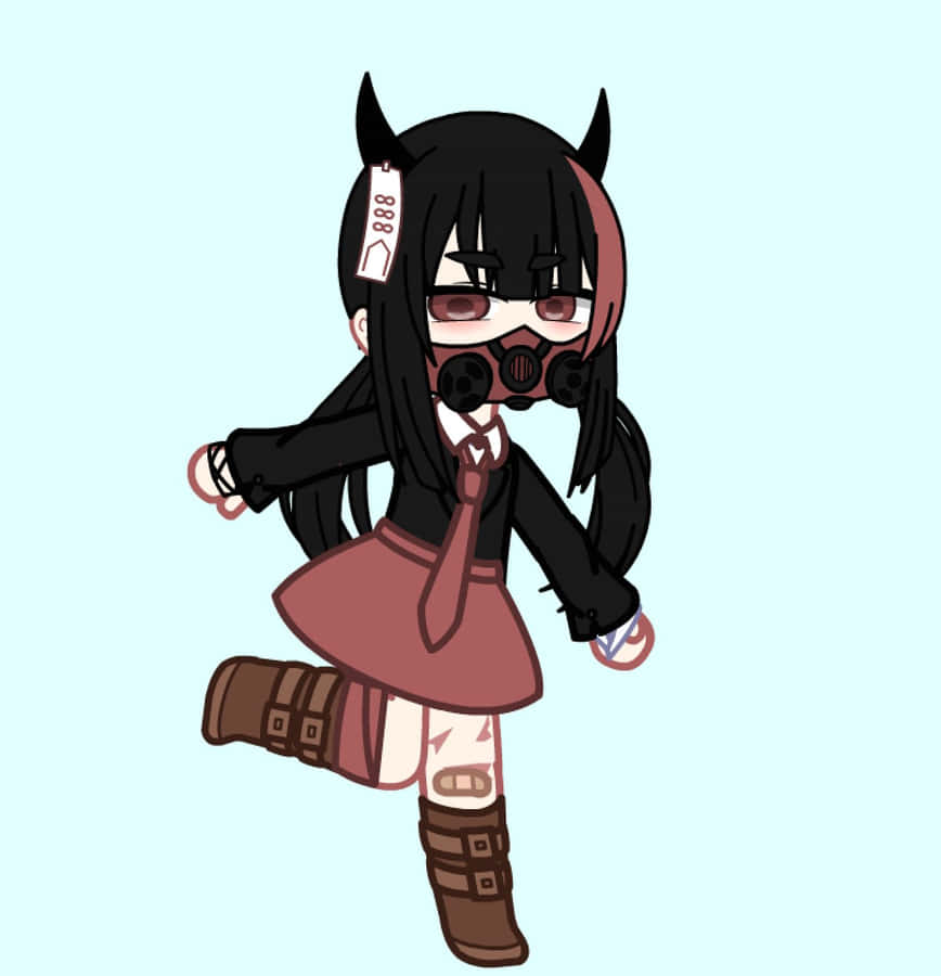 Gacha Baddie Character Illustration Wallpaper