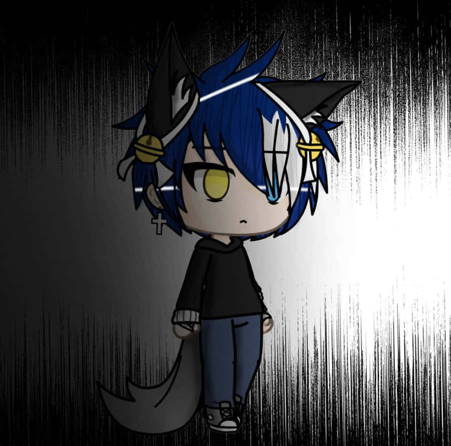 Gacha Life Character Dark Background Wallpaper