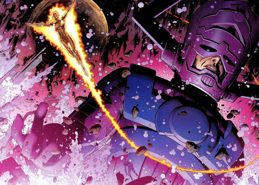 Galactus, Devourer Of Worlds, Strikes Fear In The Universe Wallpaper