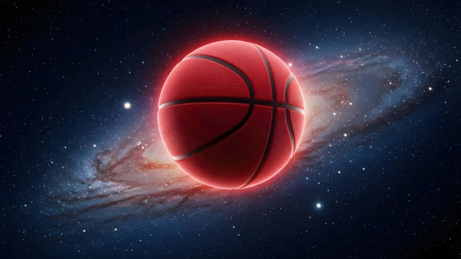 Galaxy Basketball Cosmic Sports Theme Wallpaper