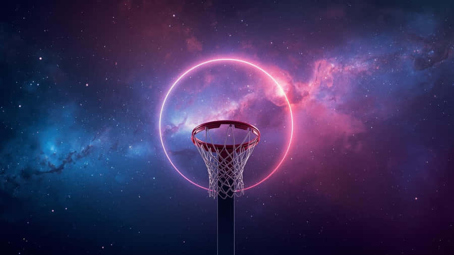 Galaxy Basketball Hoop Wallpaper