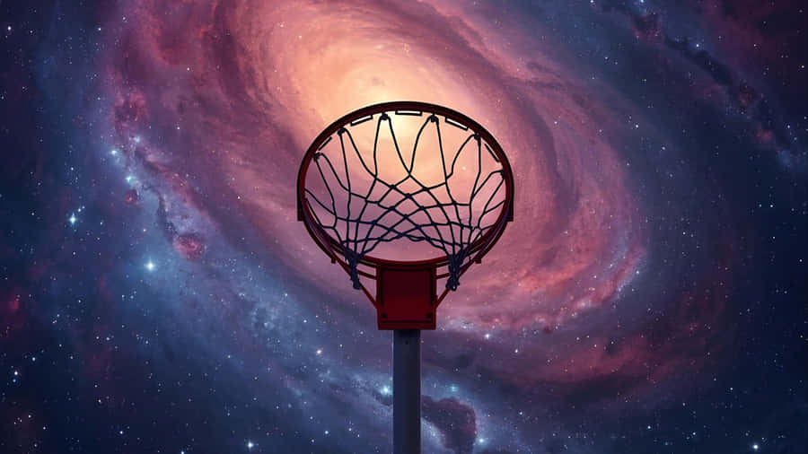 Galaxy Basketball Hoop Wallpaper