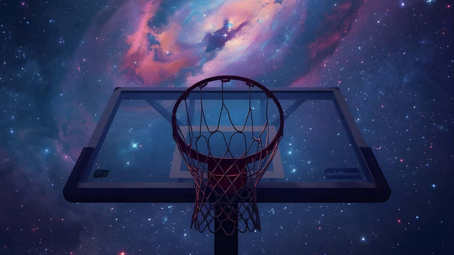 Galaxy Basketball Hoop Wallpaper